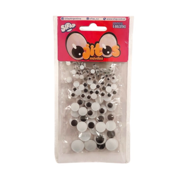 Set de Ojos Moviles Sifap 5 bolsitas Art.20219